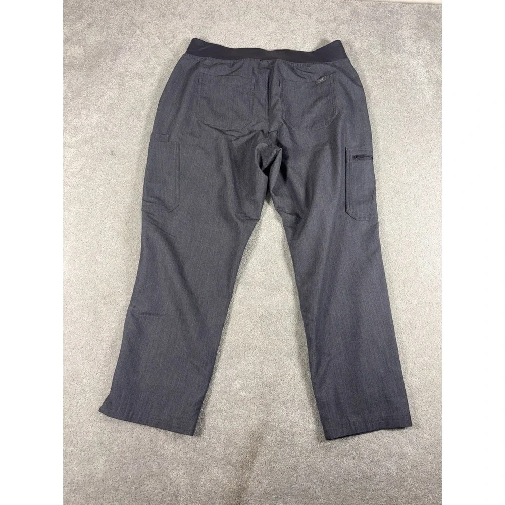 FIGS High Waisted Yola Skinny Scrub‎ Pants Graphite Gray Size XL Petite Cargo